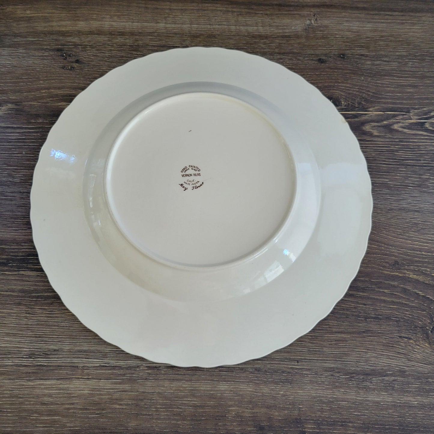 Vernon Kilns May Flower 13" Round Platter c.1940-1953 USA