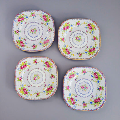 Royal Albert Petit Point Bread Plate, Set of 4, England c.1932-97