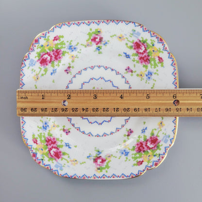 Royal Albert Petit Point Bread Plate, Set of 4, England c.1932-97