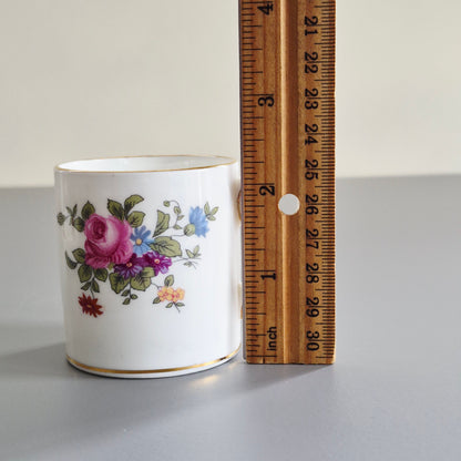 Crown Staffordshire "Dresden Spray" Demitasse Cup & Saucer, 2 Sets, England