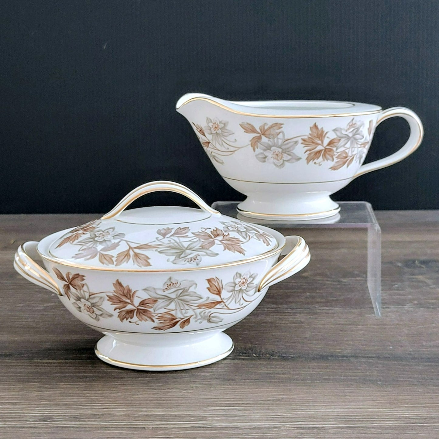 Noritake Allison Creamer & Sugar Bowl, c.1950s Japan