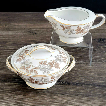Noritake Allison Creamer & Sugar Bowl, c.1950s Japan