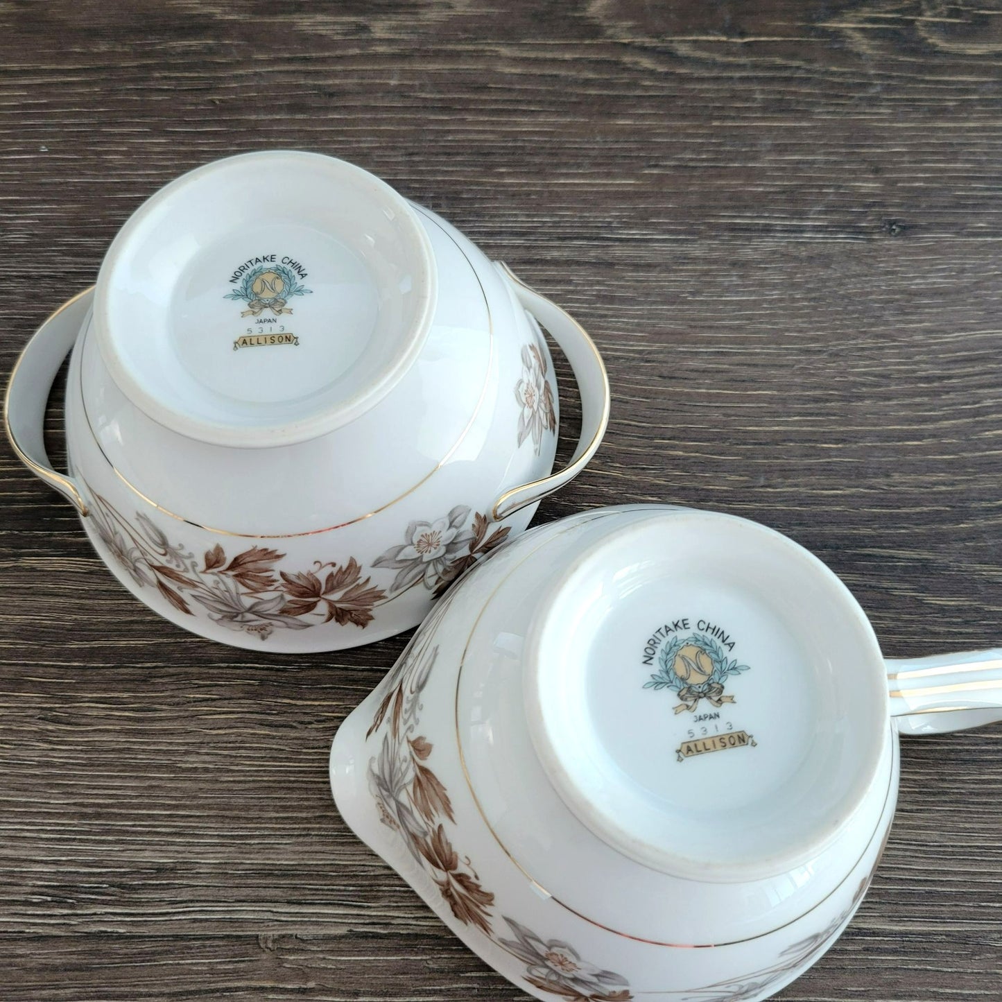 Noritake Allison Creamer & Sugar Bowl, c.1950s Japan