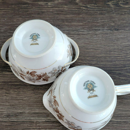 Noritake Allison Creamer & Sugar Bowl, c.1950s Japan