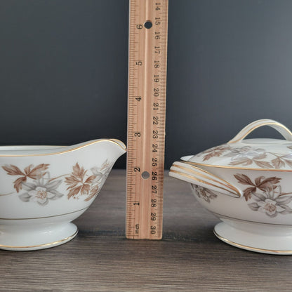 Noritake Allison Creamer & Sugar Bowl, c.1950s Japan