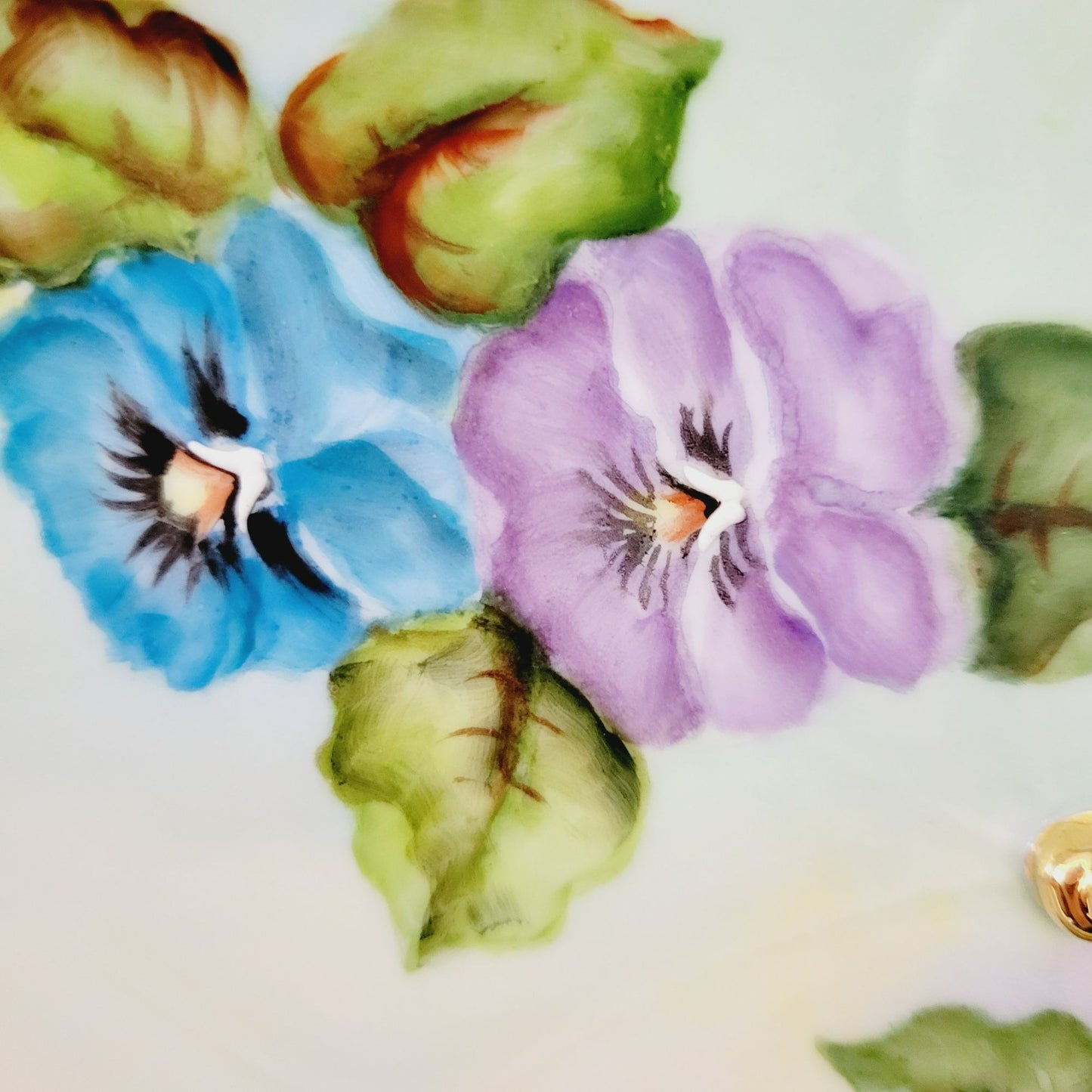 Hand Painted Floral Lemon Server Tray, Signed 1959