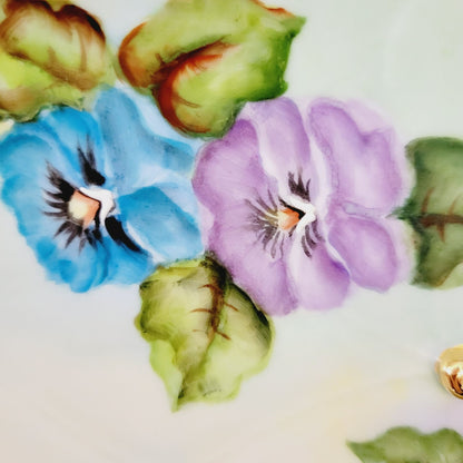 Hand Painted Floral Lemon Server Tray, Signed 1959