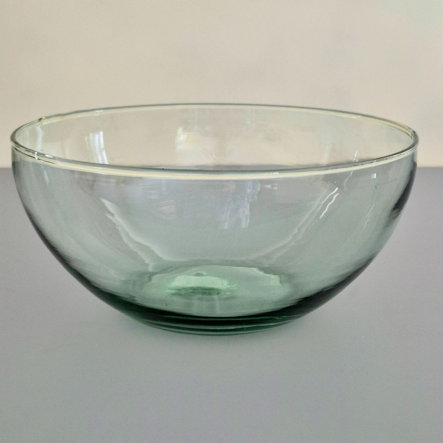 Vintage Pale Green Glass 9" Serving Bowl