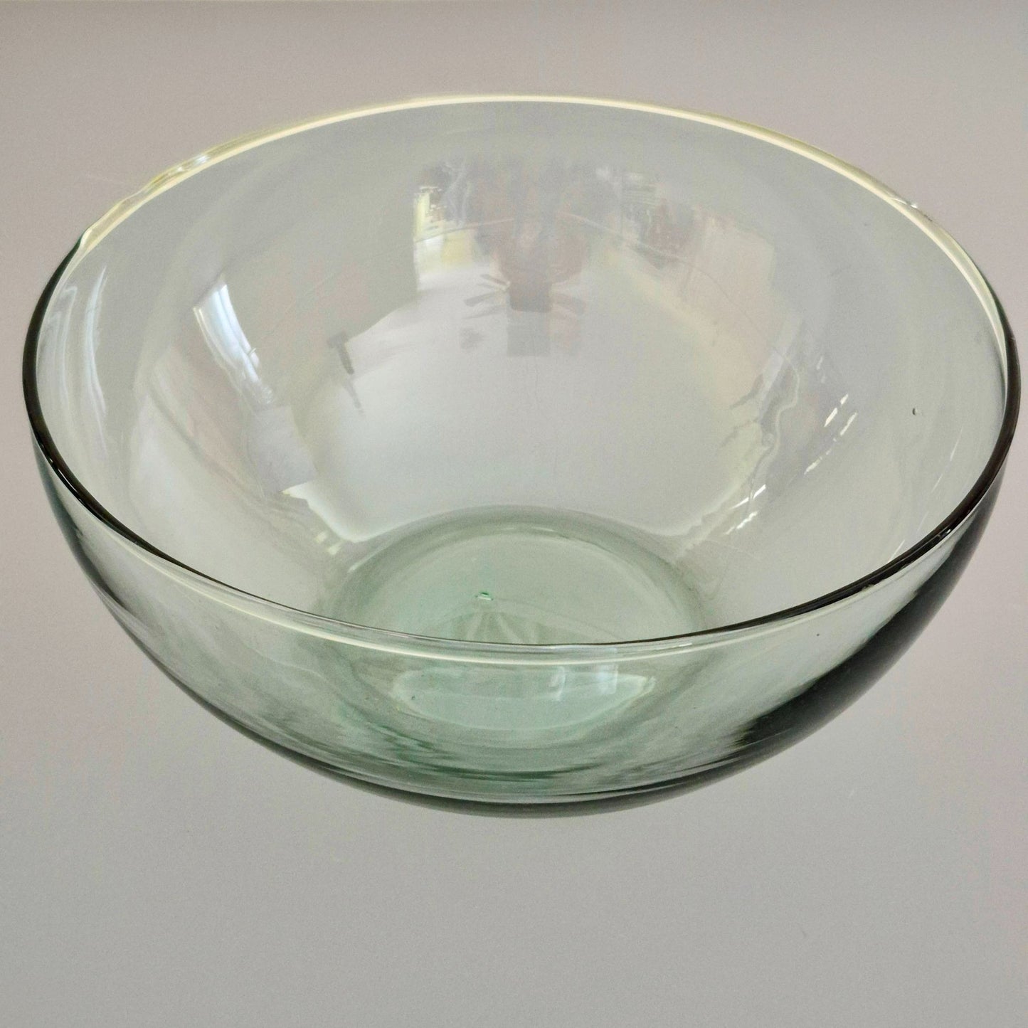 Vintage Pale Green Glass 9" Serving Bowl