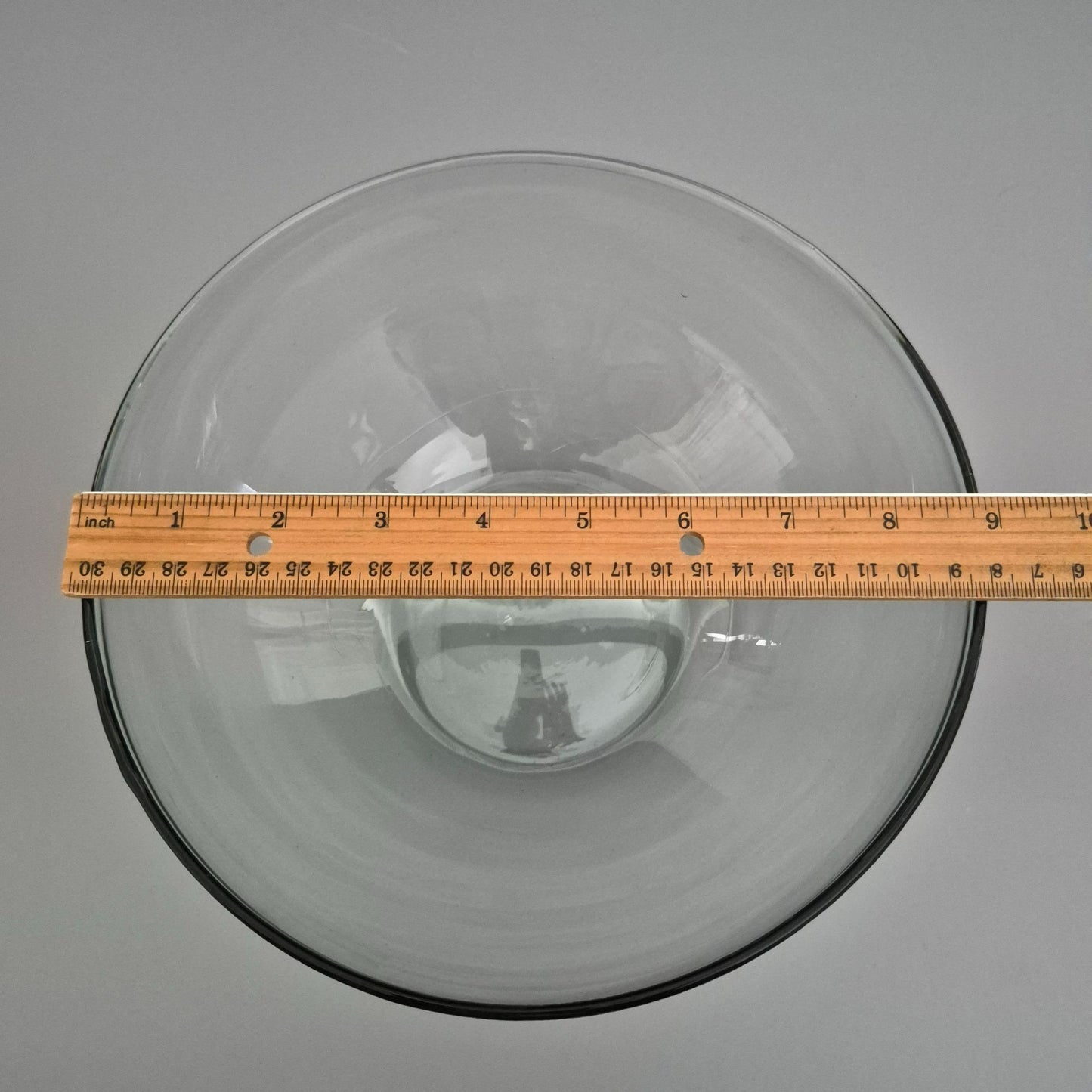 Vintage Pale Green Glass 9" Serving Bowl