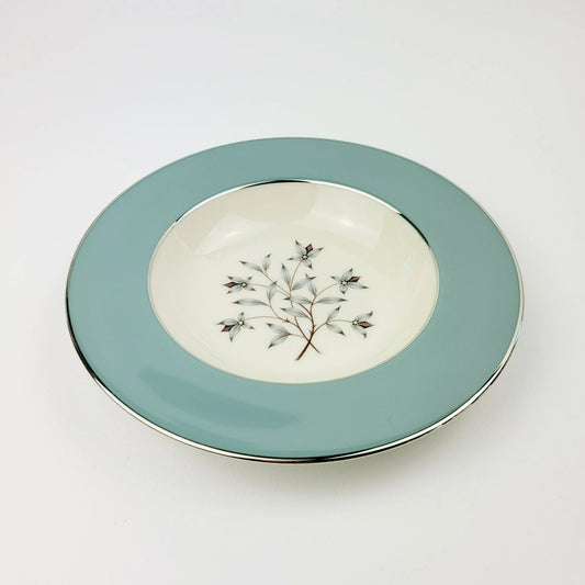 Lenox Kingsley Rim Soup Bowl, Platinum Trim, c.1954-79 USA