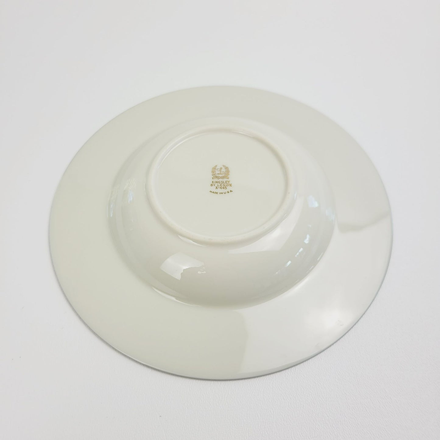 Lenox Kingsley Rim Soup Bowl, Platinum Trim, c.1954-79 USA