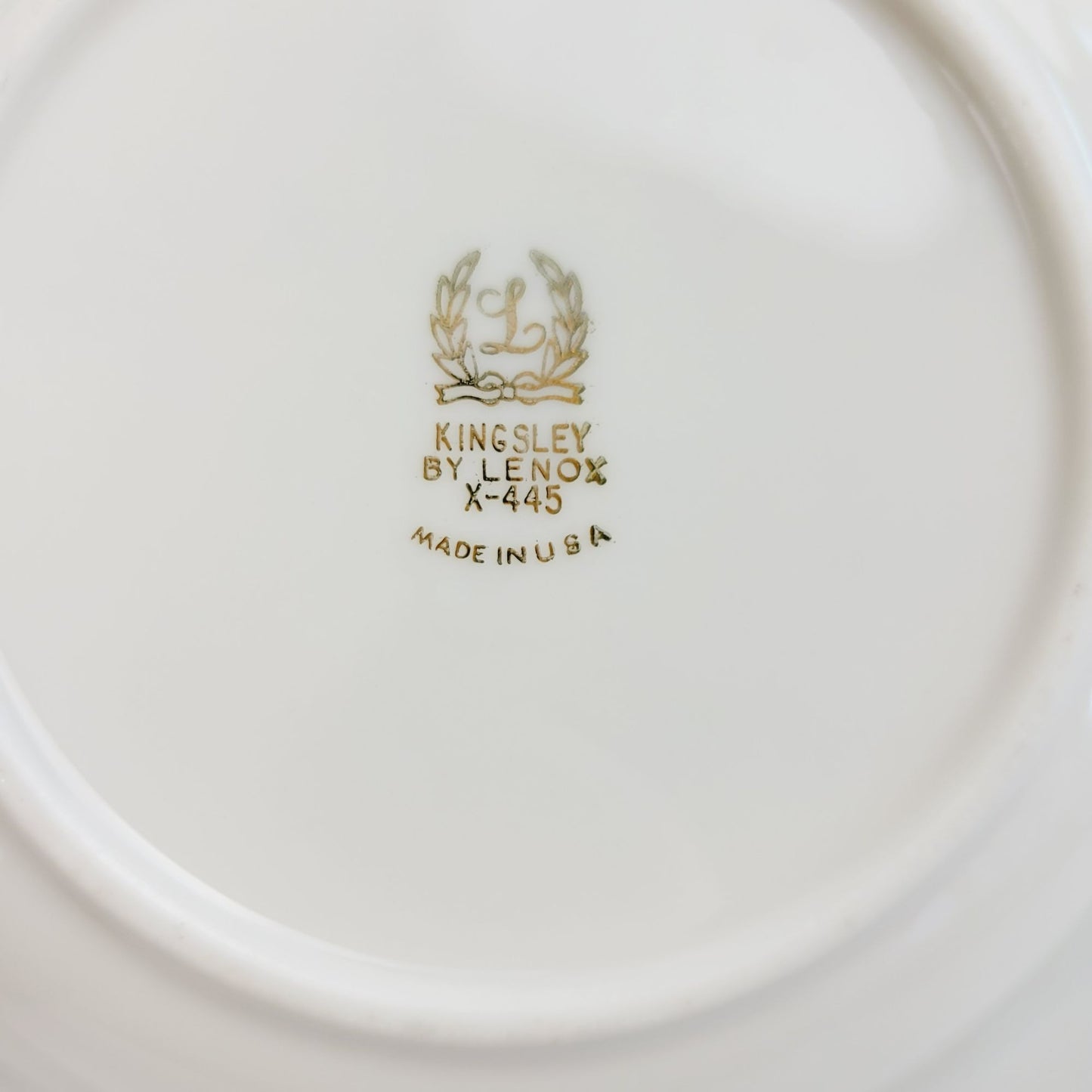 Lenox Kingsley Rim Soup Bowl, Platinum Trim, c.1954-79 USA