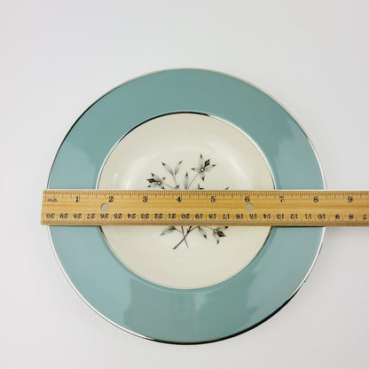 Lenox Kingsley Rim Soup Bowl, Platinum Trim, c.1954-79 USA