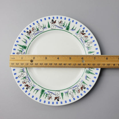 Libbey Snowman Salad Plate, Set of 2