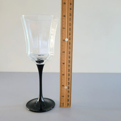 Luminarc Black Octime Wine Glass Set of 4, Made in France