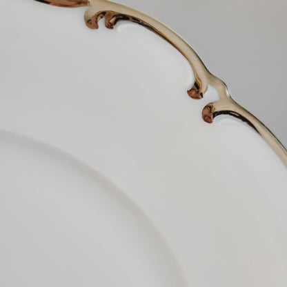 Hutschenreuther Revere Dinner Plate, Heavy Platinum Trim, Bavaria Germany