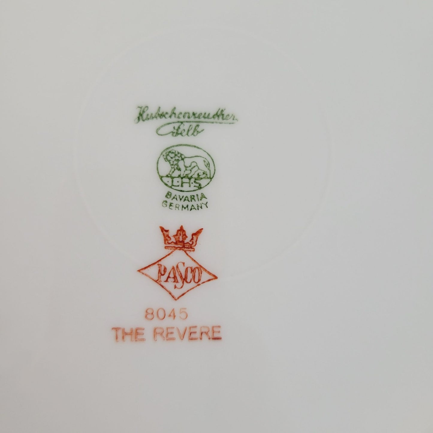 Hutschenreuther Revere Dinner Plate, Heavy Platinum Trim, Bavaria Germany