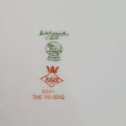 Hutschenreuther Revere Dinner Plate, Heavy Platinum Trim, Bavaria Germany