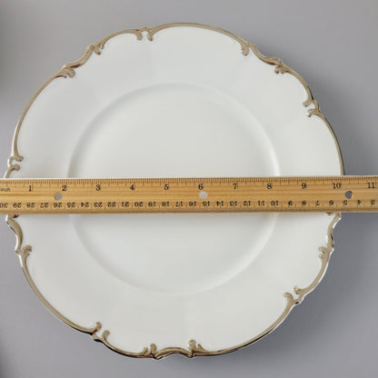 Hutschenreuther Revere Dinner Plate, Heavy Platinum Trim, Bavaria Germany