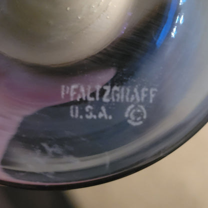 Pfaltzgraff Folk Art Blue Wine Glasses, Set of 2, USA Made