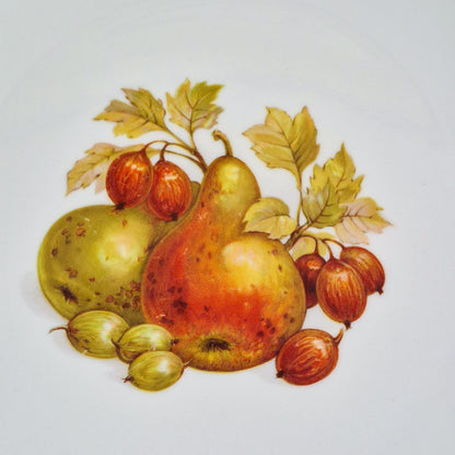 Bareuther Pear & Grape Dinner Plates, c.1970-90s Germany