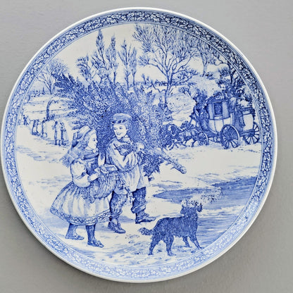 Spode Blue Room Victorian Annual Christmas Plate 1995, Made in England