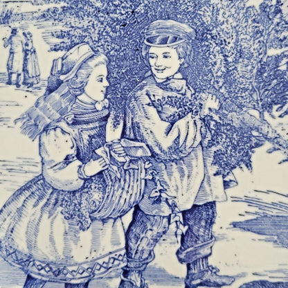 Spode Blue Room Victorian Annual Christmas Plate 1995, Made in England