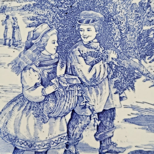 Spode Blue Room Victorian Annual Christmas Plate 1995, Made in England