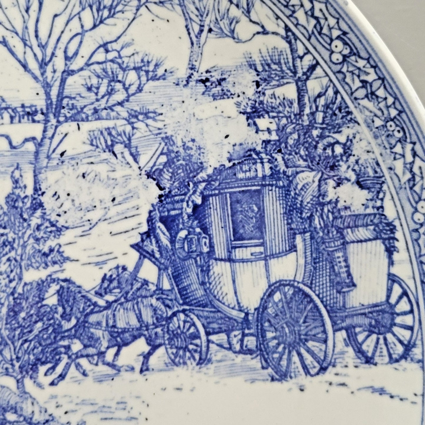 Spode Blue Room Victorian Annual Christmas Plate 1995, Made in England