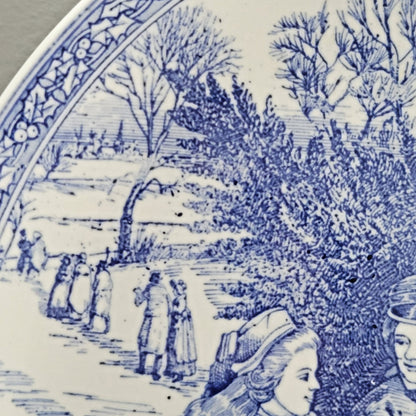 Spode Blue Room Victorian Annual Christmas Plate 1995, Made in England