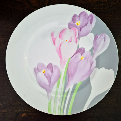 Mikasa "Spring Crocus" Dinner Plate Set of 2, c.1984-87 Japan