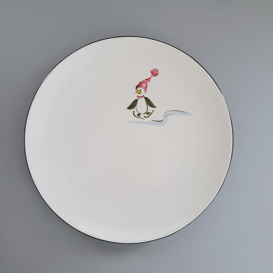 Pfaltzgraff Penguin Skate Dinner Plate, c.2006-10