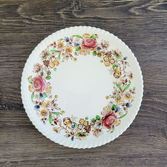 Johnson Bros WindsorWare Salad Plate Set of 2, Margaret Rose Brown, c.1939-65 England