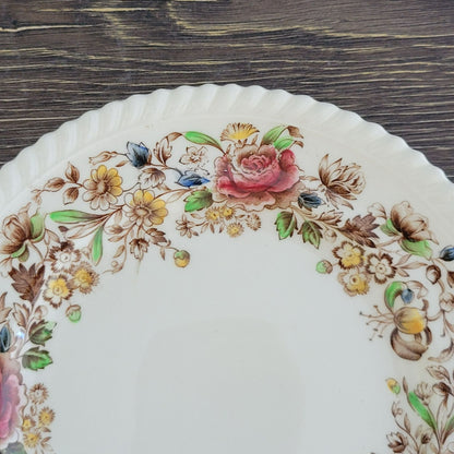 Johnson Bros WindsorWare Salad Plate Set of 2, Margaret Rose Brown, c.1939-65 England