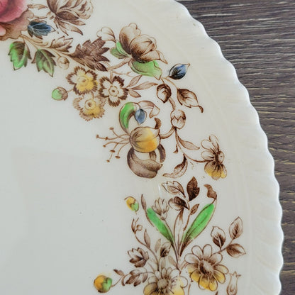 Johnson Bros WindsorWare Salad Plate Set of 2, Margaret Rose Brown, c.1939-65 England