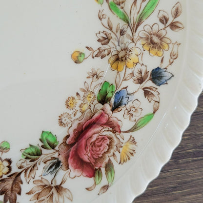 Johnson Bros WindsorWare Salad Plate Set of 2, Margaret Rose Brown, c.1939-65 England