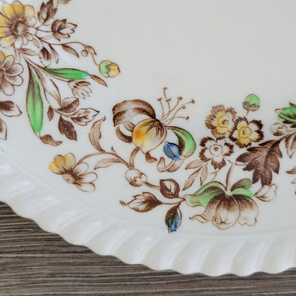 Johnson Bros WindsorWare Salad Plate Set of 2, Margaret Rose Brown, c.1939-65 England