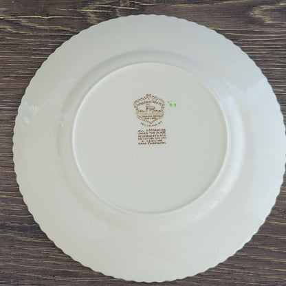 Johnson Bros WindsorWare Salad Plate Set of 2, Margaret Rose Brown, c.1939-65 England
