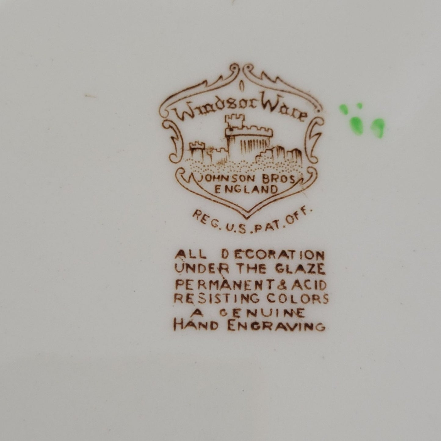 Johnson Bros WindsorWare Salad Plate Set of 2, Margaret Rose Brown, c.1939-65 England