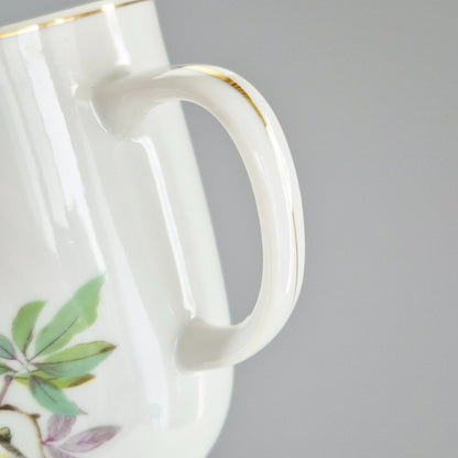 Vintage Bullfinch Bird Pedestal Mug Set of 2