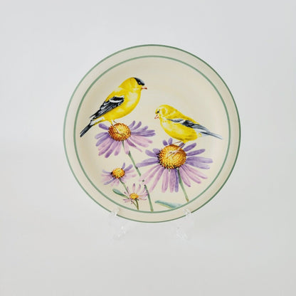 Lenox Summer Greetings Stoneware Salad Plate, Goldfinch Bird Design