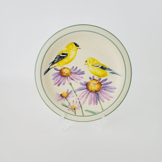 Lenox Summer Greetings Stoneware Salad Plate, Goldfinch Bird Design