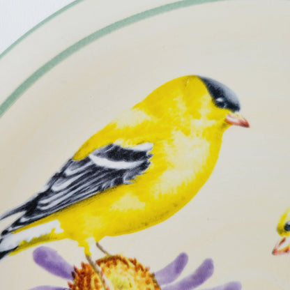 Lenox Summer Greetings Stoneware Salad Plate, Goldfinch Bird Design