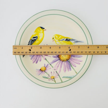 Lenox Summer Greetings Stoneware Salad Plate, Goldfinch Bird Design