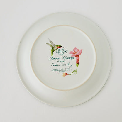 Lenox Summer Greetings Stoneware Salad Plate, Goldfinch Bird Design