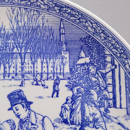 Spode Blue Room Victorian Annual Christmas Plate 1999, Made in England
