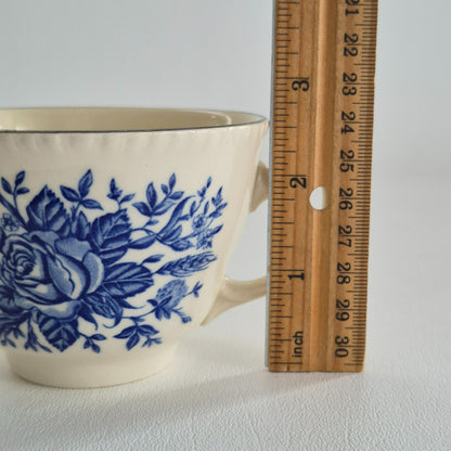 Wood & Sons "Colonial Rose Blue" Cup & Saucer, Made in England