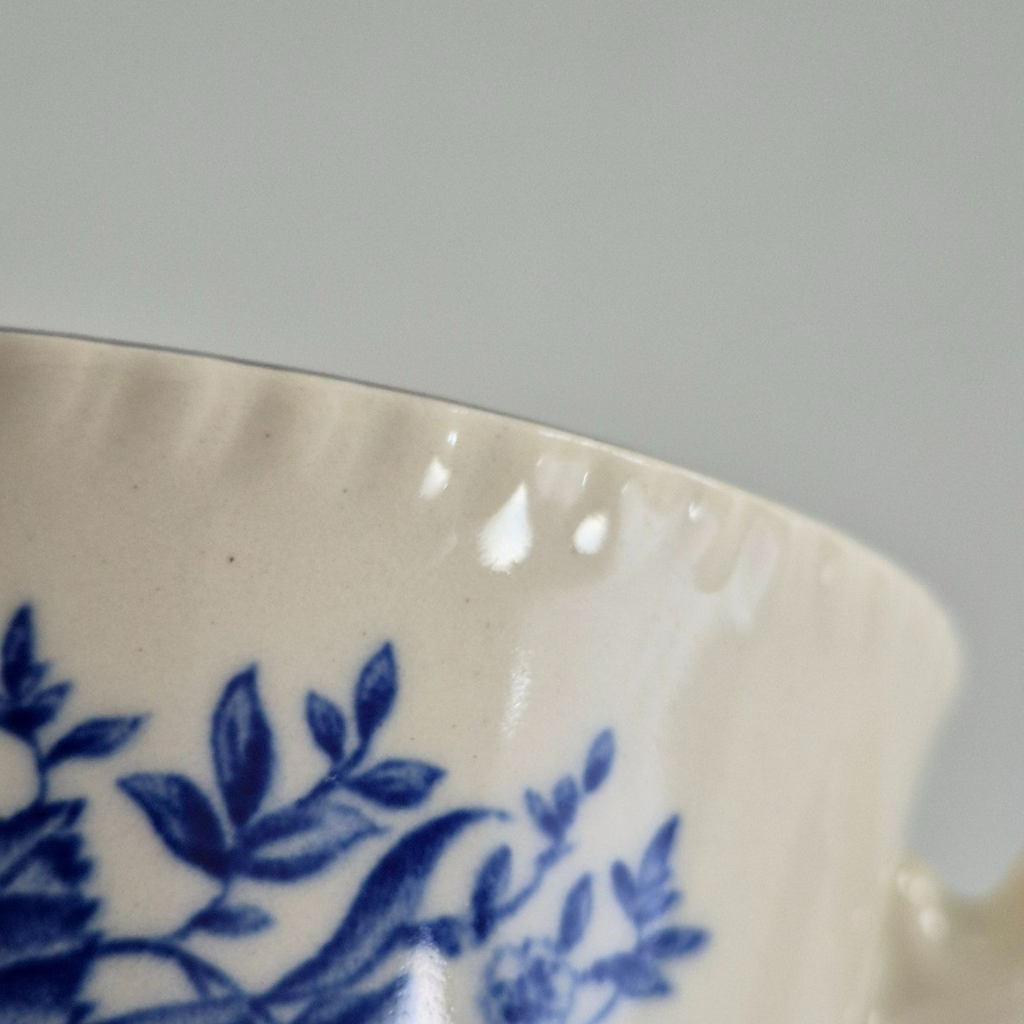 Wood & Sons "Colonial Rose Blue" Cup & Saucer, Made in England