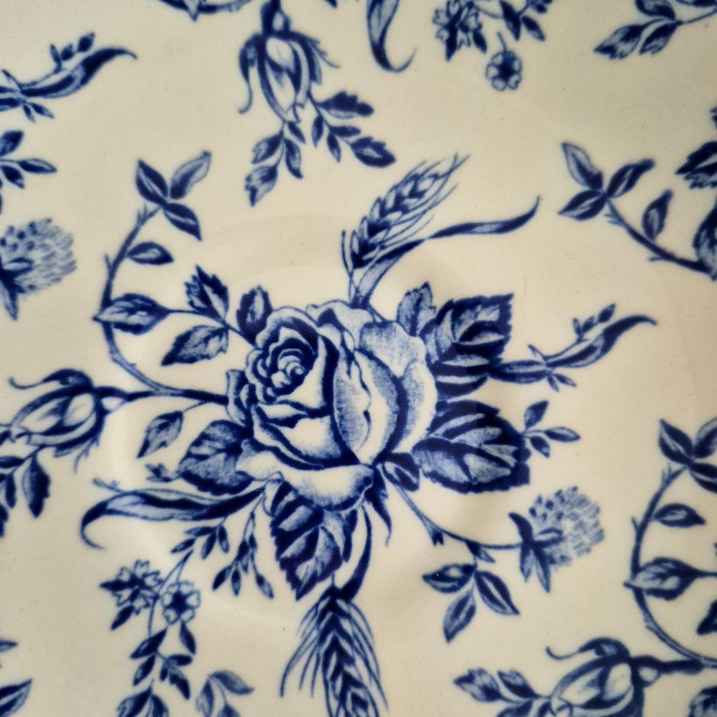 Wood & Sons "Colonial Rose Blue" Cup & Saucer, Made in England